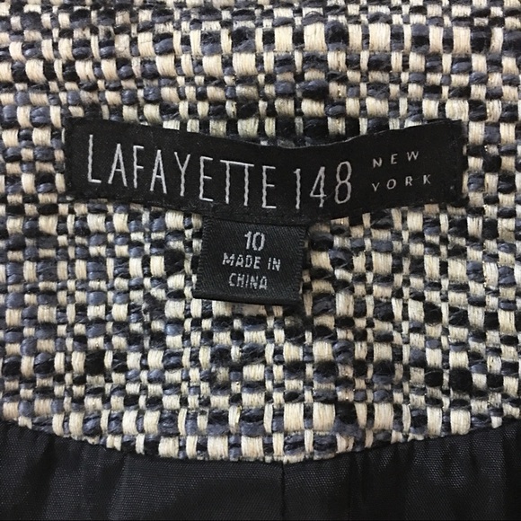 Lafayette 148 New York Tweed Zip Wool Blend Blazer Jacket - Picture 7 of 12